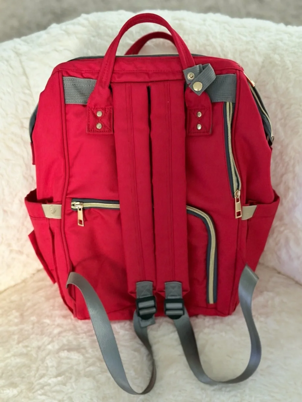 AND Bright Red Canvas LAND Backpack